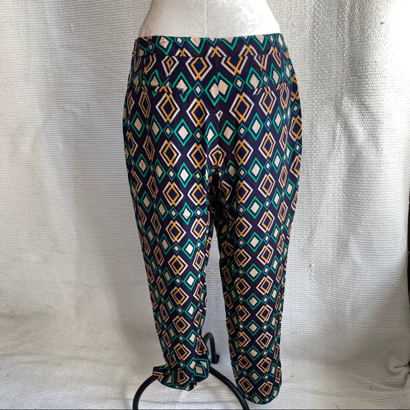 Issa London Slouchy Skinny Silk 70s Print Trousers - Picture 5 of 8